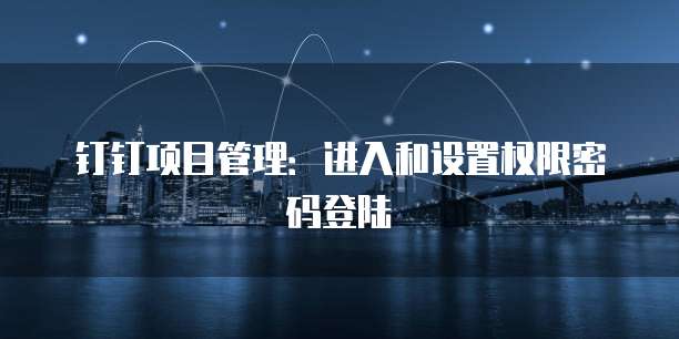 钉钉项目管理:进入和设置权限密码登陆