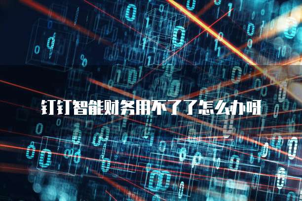 钉钉智能财务用不了了怎么办呀