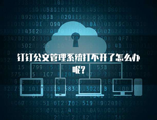 钉钉公文管理系统打不开了怎么办呢?