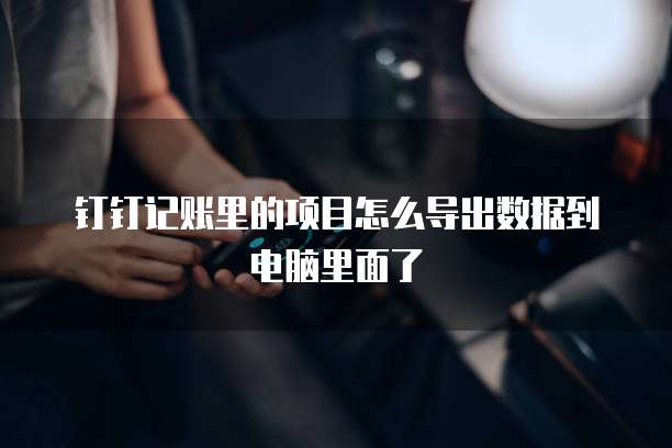 钉钉记账里的项目怎么导出数据到电脑里面了