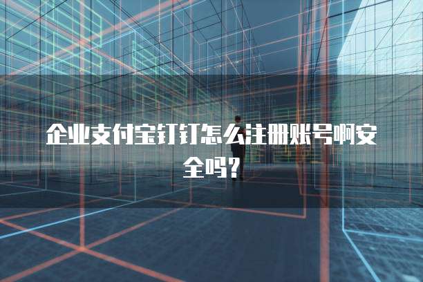 企业支付宝钉钉怎么注册账号啊安全吗?