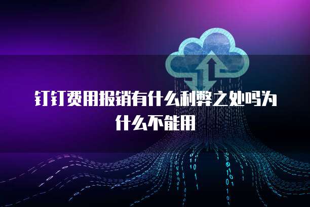 钉钉费用报销有什么利弊之处吗为什么不能用