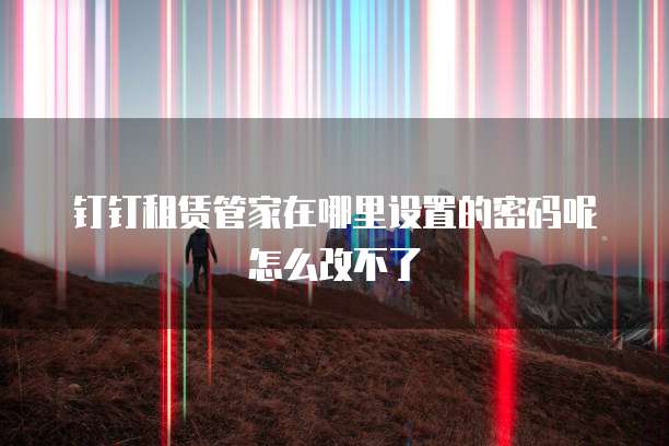 钉钉租赁管家在哪里设置的密码呢怎么改不了