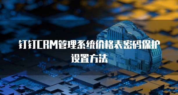 钉钉CRM管理系统价格表密码保护设置方法