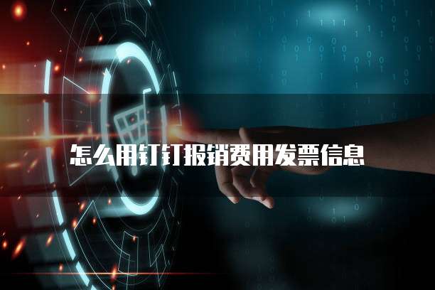 怎么用钉钉报销费用发票信息