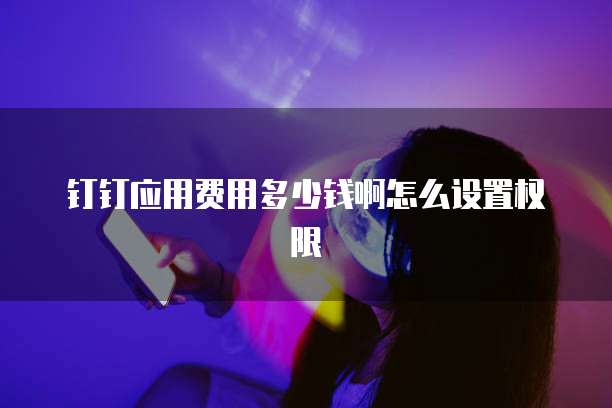 钉钉应用费用多少钱啊怎么设置权限