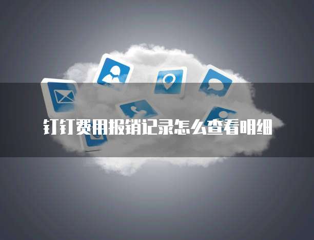 钉钉费用报销记录怎么查看明细