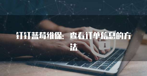 钉钉蓝莓维保:查看订单信息的方法