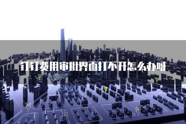 钉钉费用审批界面打不开怎么办呀