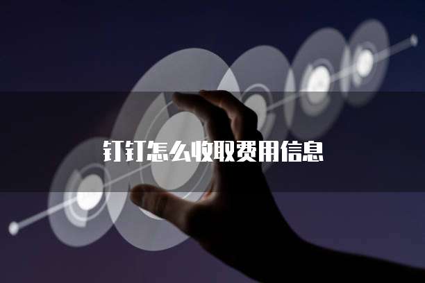 钉钉怎么收取费用信息