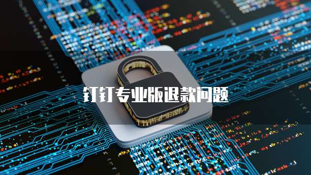 钉钉专业版退款问题