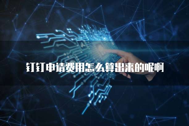 钉钉申请费用怎么算出来的呢啊