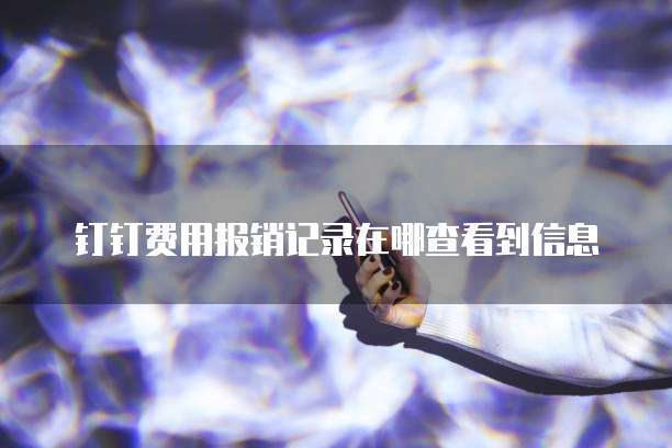 钉钉费用报销记录在哪查看到信息