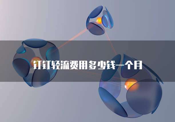 钉钉轻流费用多少钱一个月