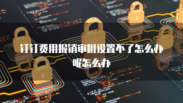 钉钉费用报销审批设置不了怎么办呢怎么办
