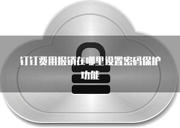 钉钉费用报销在哪里设置密码保护功能