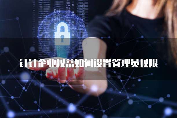 钉钉企业权益如何设置管理员权限