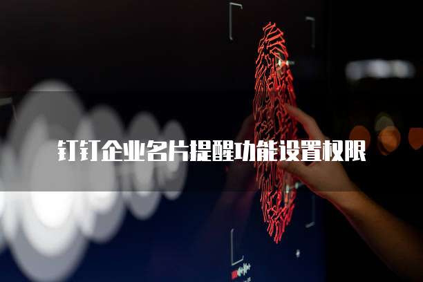 钉钉企业名片提醒功能设置权限