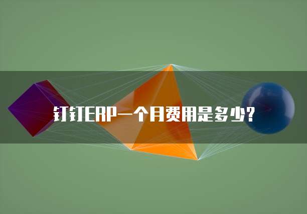 钉钉ERP一个月费用是多少？