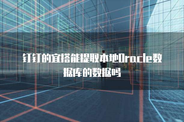 钉钉的宜搭能提取本地Oracle数据库的数据吗