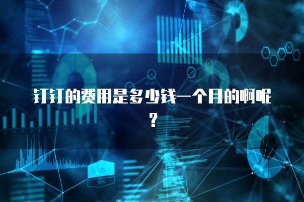 钉钉的费用是多少钱一个月的啊呢?