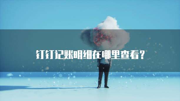钉钉记账明细在哪里查看?