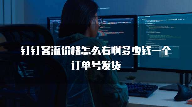 钉钉客流价格怎么看啊多少钱一个订单号发货