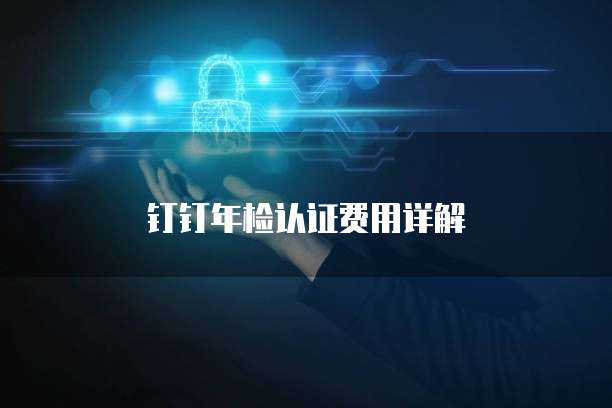 钉钉年检认证费用详解