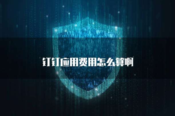钉钉应用费用怎么算啊