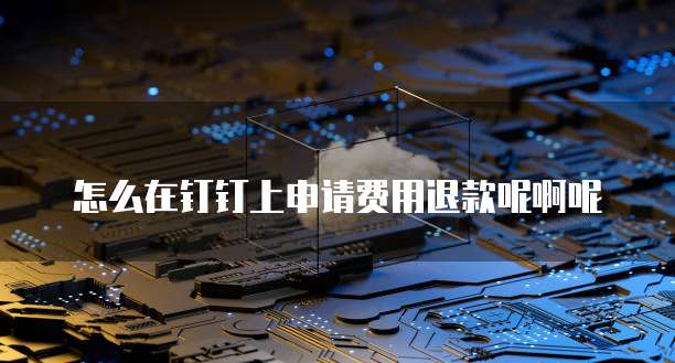 怎么在钉钉上申请费用退款呢啊呢
