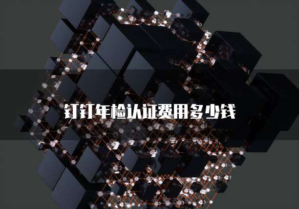 钉钉年检认证费用多少钱