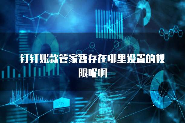 钉钉账款管家暂存在哪里设置的权限呢啊