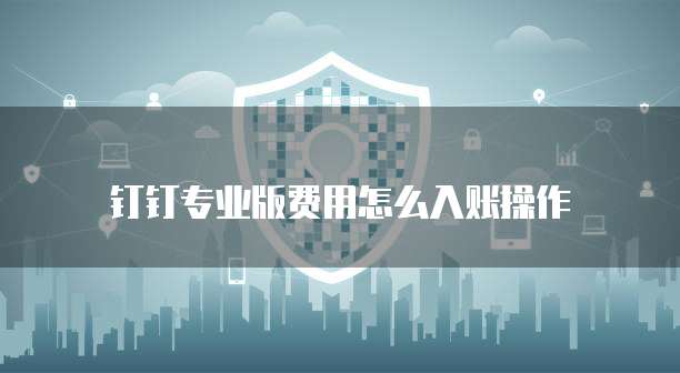 钉钉专业版费用怎么入账操作