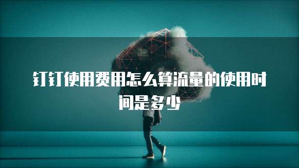 钉钉使用费用怎么算流量的使用时间是多少