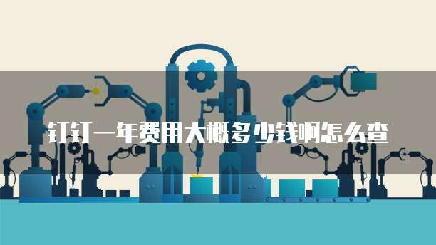 钉钉一年费用大概多少钱啊怎么查