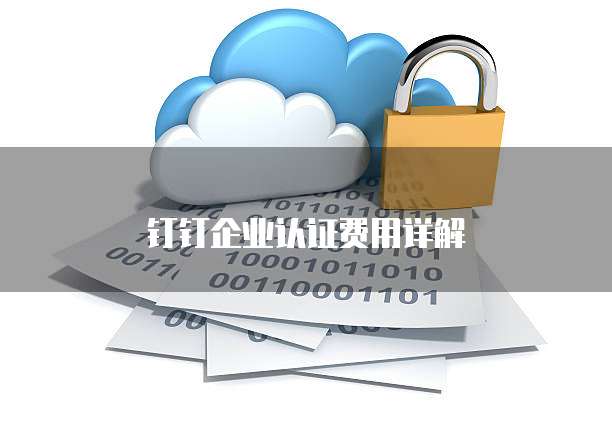 钉钉企业认证费用详解