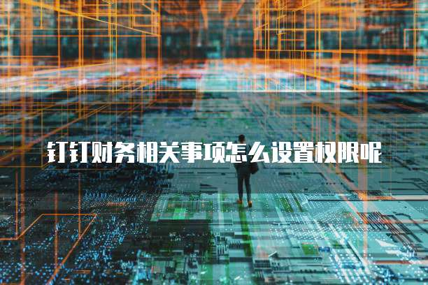 钉钉财务相关事项怎么设置权限呢