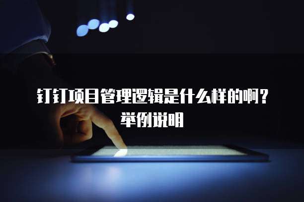钉钉项目管理逻辑是什么样的啊?举例说明