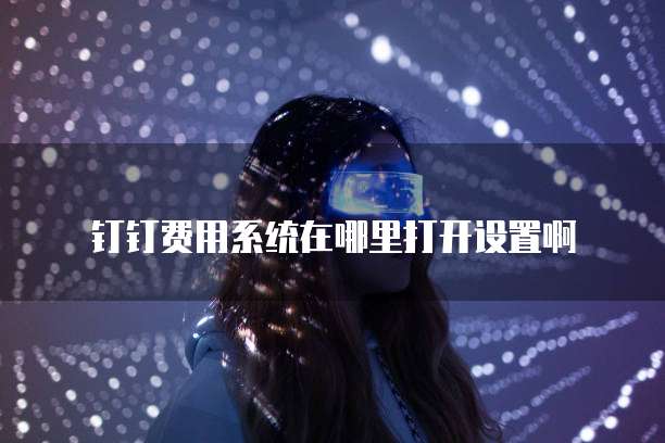 钉钉费用系统在哪里打开设置啊