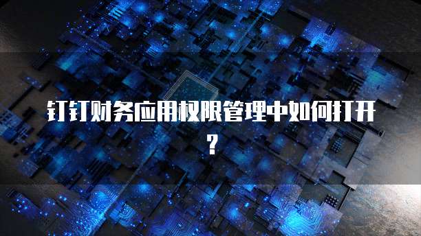 钉钉财务应用权限管理中如何打开?