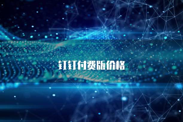钉钉付费版价格