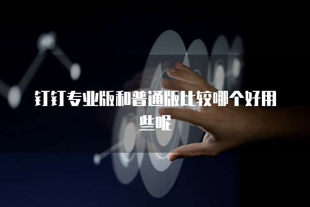 钉钉专业版和普通版比较哪个好用些呢