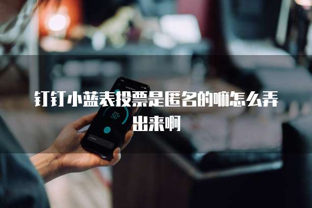 钉钉小蓝表投票是匿名的嘛怎么弄出来啊