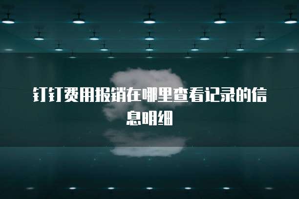 钉钉费用报销在哪里查看记录的信息明细