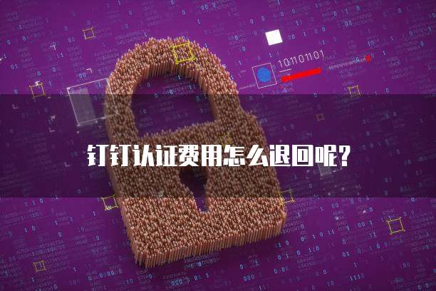 钉钉认证费用怎么退回呢?