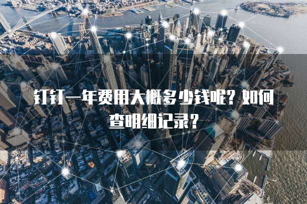 钉钉一年费用大概多少钱呢?如何查明细记录?