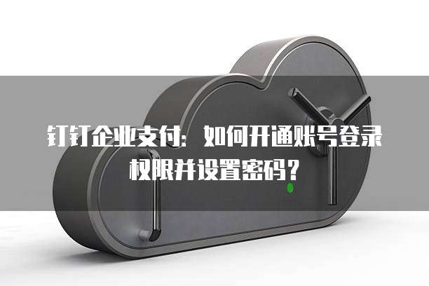 钉钉企业支付:如何开通账号登录权限并设置密码?
