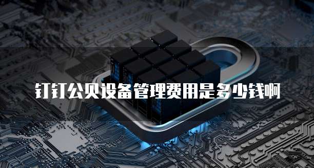 钉钉公贝设备管理费用是多少钱啊