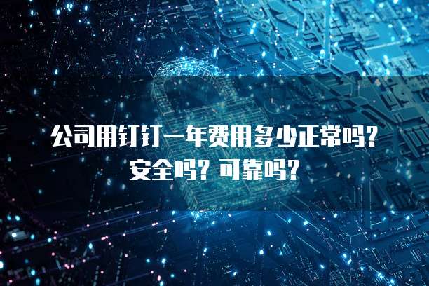 公司用钉钉一年费用多少正常吗?安全吗?可靠吗?