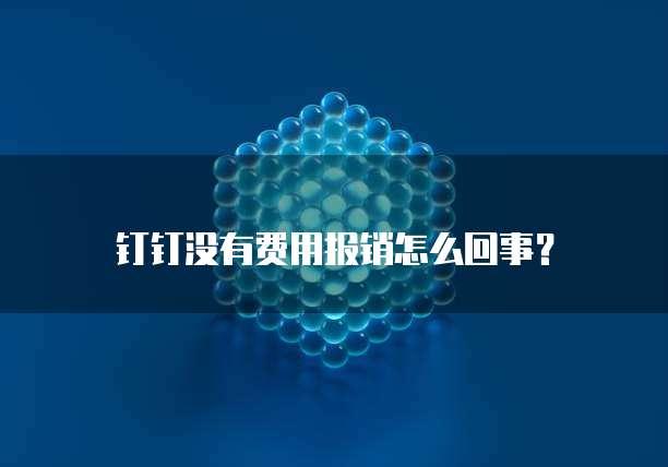 钉钉没有费用报销怎么回事?